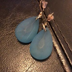 Charming Charlie blue frosted earrings